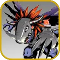 Veedramon (Black) evolves into MetalGreymon (Virus)